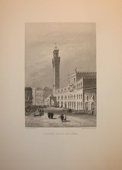 Rouargue (frères) Sienne - Place du Dome 1860 ca. Parigi, Imp. Chardon 